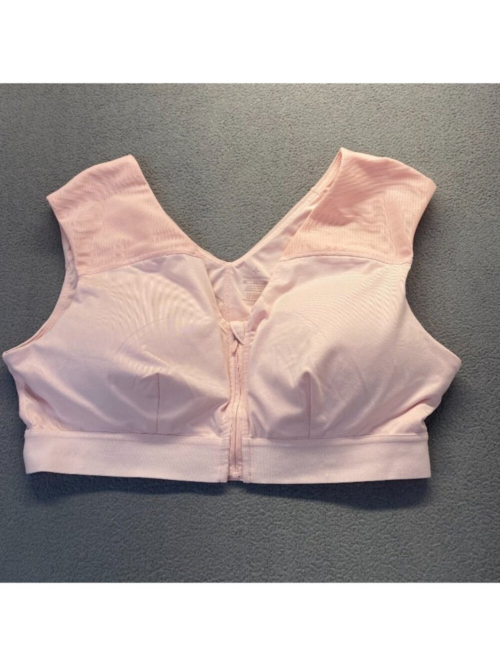 Tommie Copper Shoulder Support Sports Bra Womens Sz 2XLPink Zip Front Activewear
